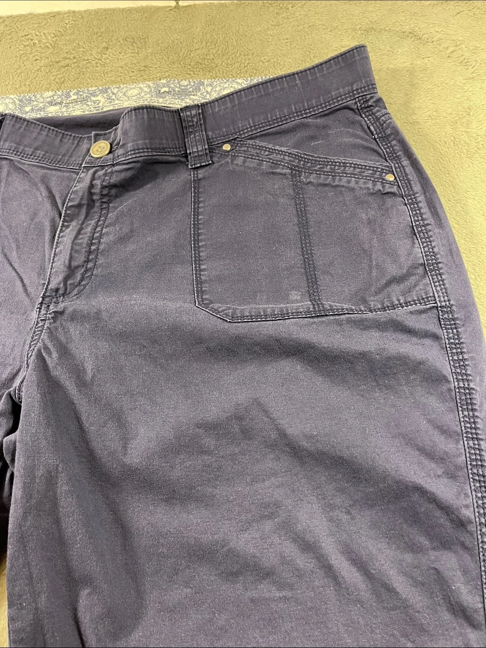 Lee Navy Comfort Waistband Women Capri Size 18W